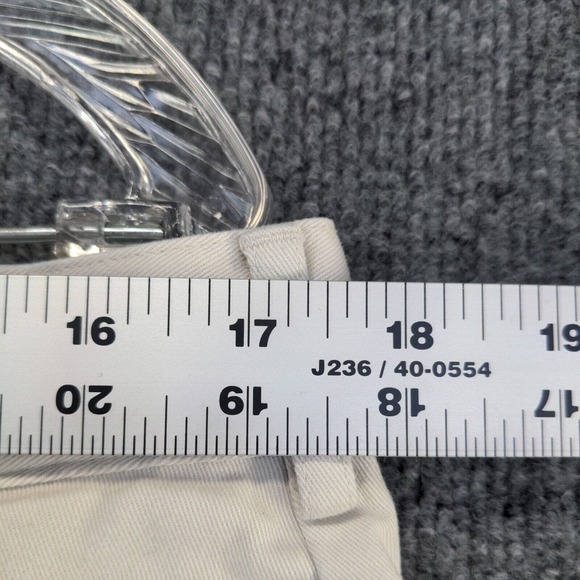 Lands' End Direct Merchants Men's Chino Shorts Beige Size 36 Cotton Slash Pocket - Picture 9 of 12